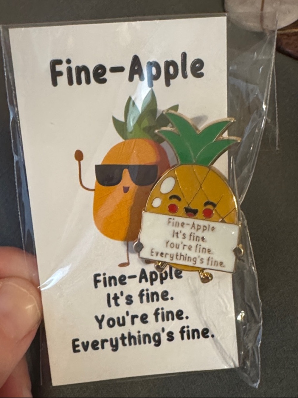 Pineapple Enamel Pin‎ - Yellow/Green